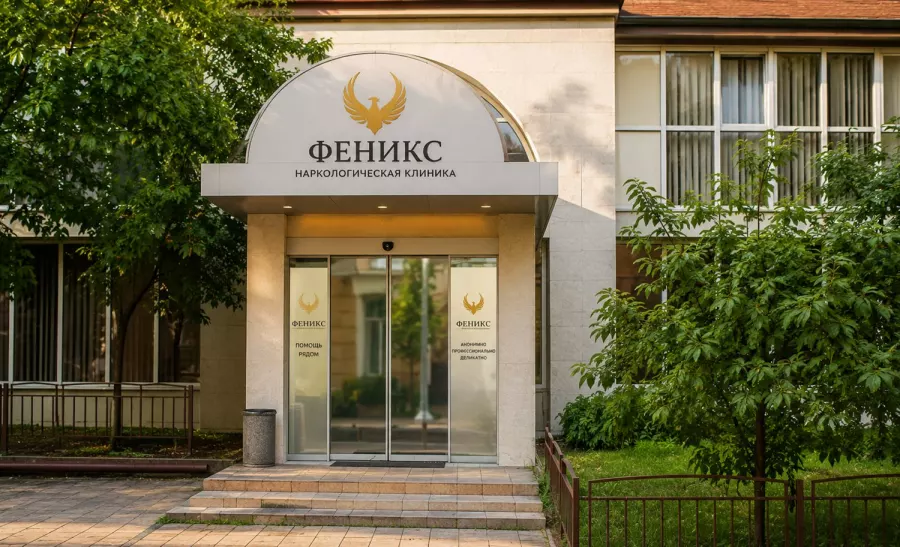 Вход в наркологическую клинику «Феникс» в Сорочинске